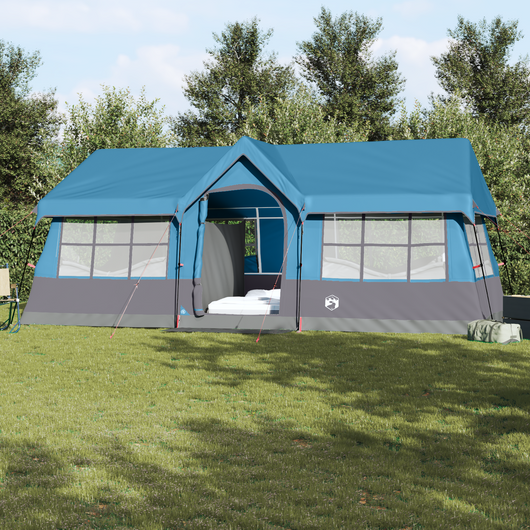 Tenda da campeggio con finestre blu per 12 persone impermeabile