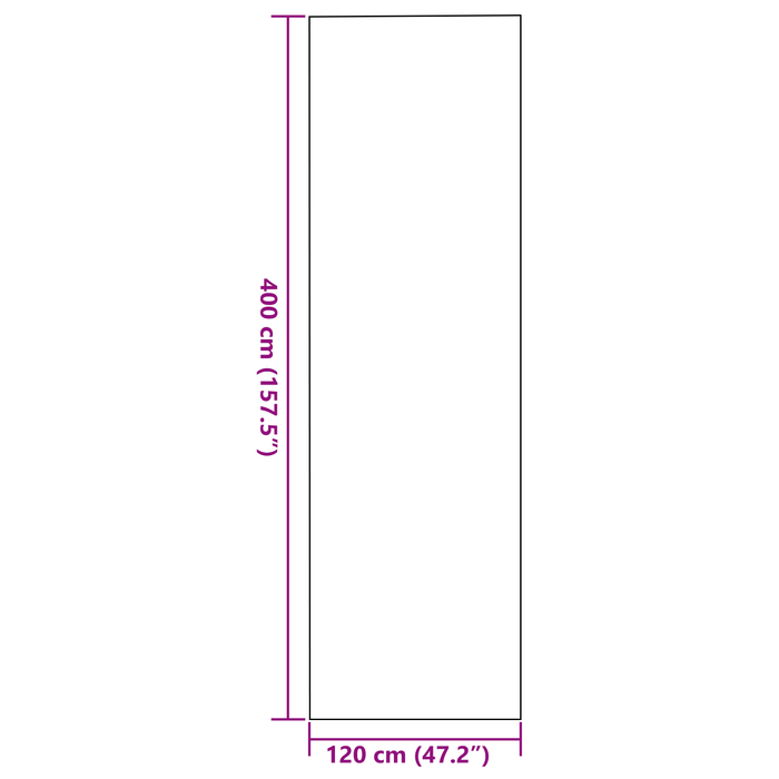 Zerbino Rettangolare Antracite 120x400 cm di