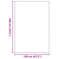 Zerbino Rettangolare Rosso 120x180 cm di