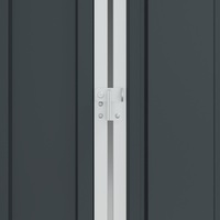 voliera per uccelli  antracite 112x215x141 cm in acciaio