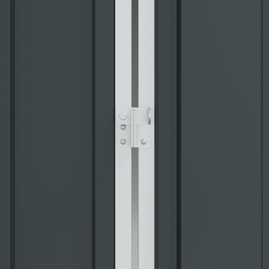 voliera per uccelli  antracite 112x215x141 cm in acciaio