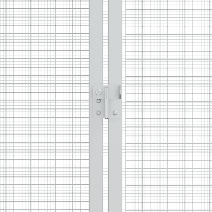 Voliera per Uccelli Antracite 112x227x141 cm Acciaio