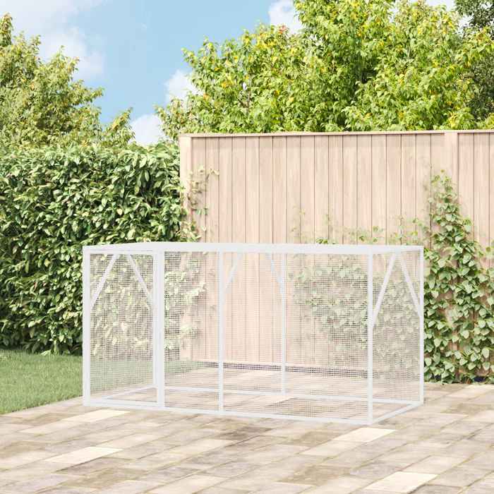 Voliera per Uccelli Anthracite 102x208x108 cm Acciaio