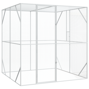 Voliera per Uccelli Antracite 209x202x214 cm Acciaio