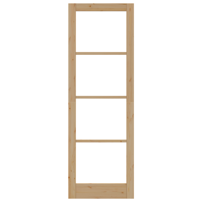 porta interna con vetro "ORKDAL" 78x232x4 cm in legno massello di pino