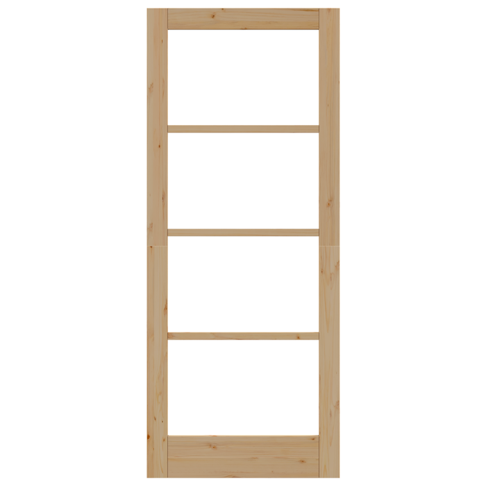 porta interna con vetro 'ORKDAL'83x202x4 cm in legno massello di pino