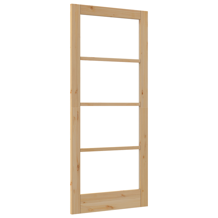 porta interna con vetro "ORKDAL" 86x198,5x4 cm in legno massello di pino