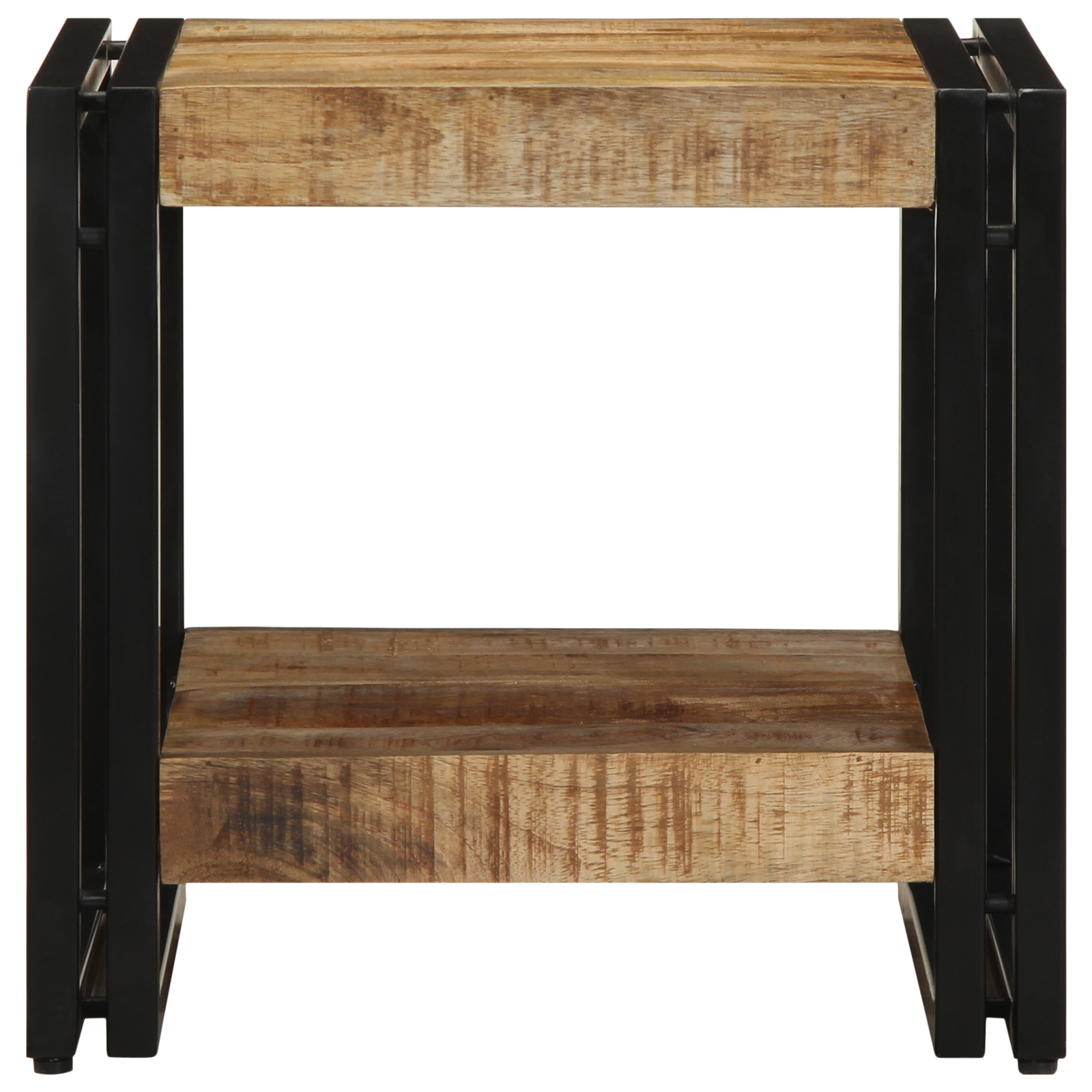 Tavolino da caffè 40x50x38 cm in legno massello grezzo di mango