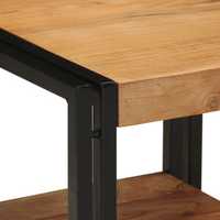 Tavolino da caffè 40x50x38 cm in legno massello di acacia