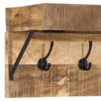 Appendino  con mensola da muro in legno di mango massello e metallo