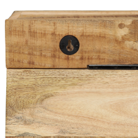 Appendino  con mensola da muro in legno di mango massello e metallo