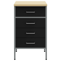 Armadio da lavoro  Nero 50x55x85 cm Acciaio