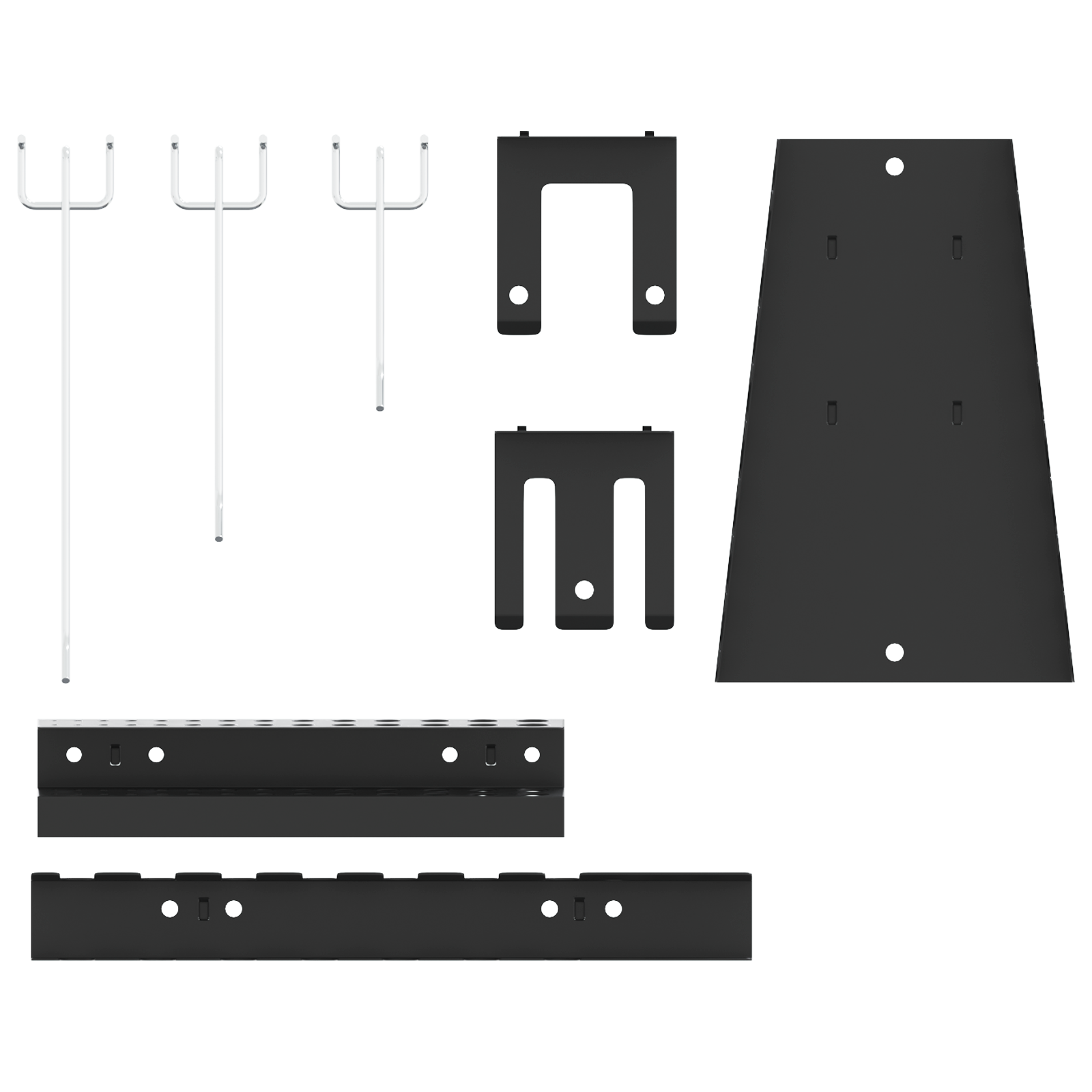 Pannelli pegboard  2 pezzi con 8 accessori Grigio 50x60 cm Acciaio