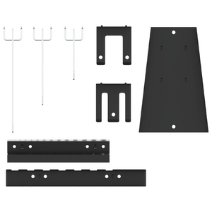 Pannelli pegboard  2 pezzi con 8 accessori Grigio 50x60 cm Acciaio