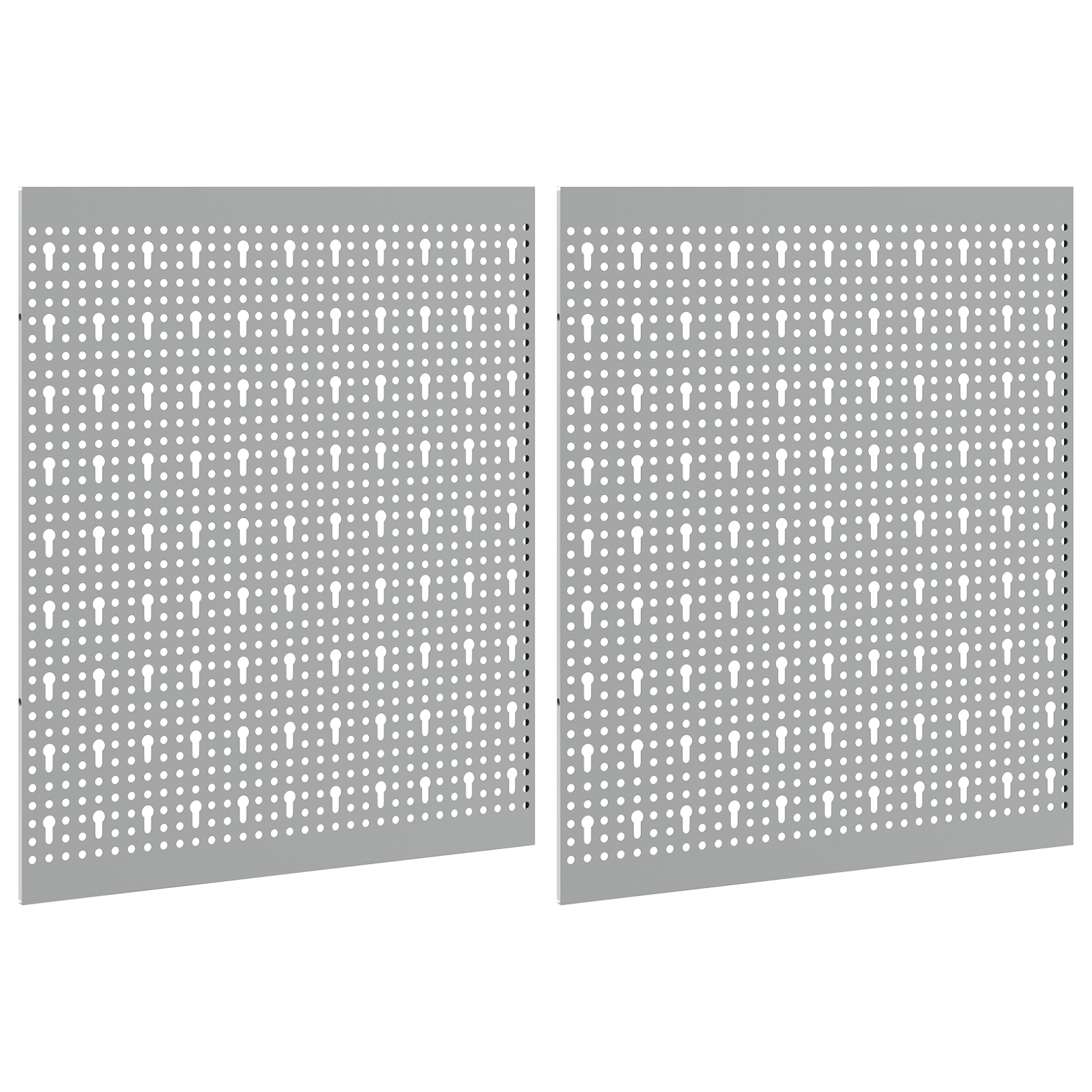 Pannelli pegboard  2 pezzi con 8 accessori Grigio 50x60 cm Acciaio