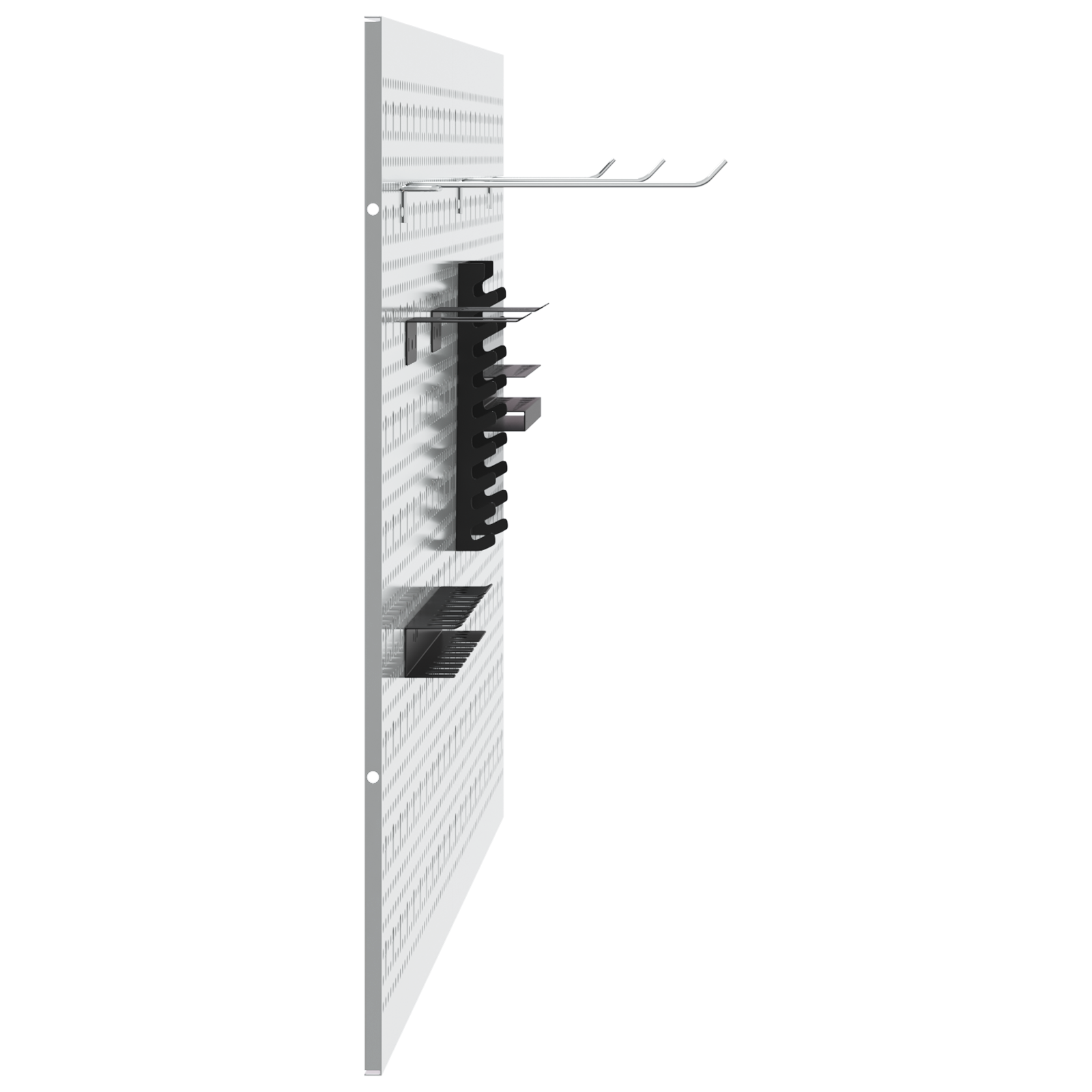 Pannelli pegboard  2 pezzi con 8 accessori Grigio 50x60 cm Acciaio