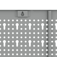 Pegboard - 3 Pezzi con 15 Accessori, Grigio, 50x60 cm, Acciaio