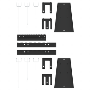 Pegboard - 3 Pezzi con 15 Accessori, Grigio, 50x60 cm, Acciaio