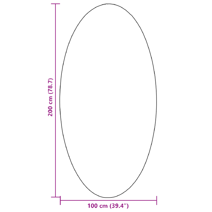 Tappeto "HUARTE" Antracite 100x200 cm Ovale