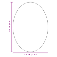 Rug 'HUARTE'Grigio 120x170 cm Ovale