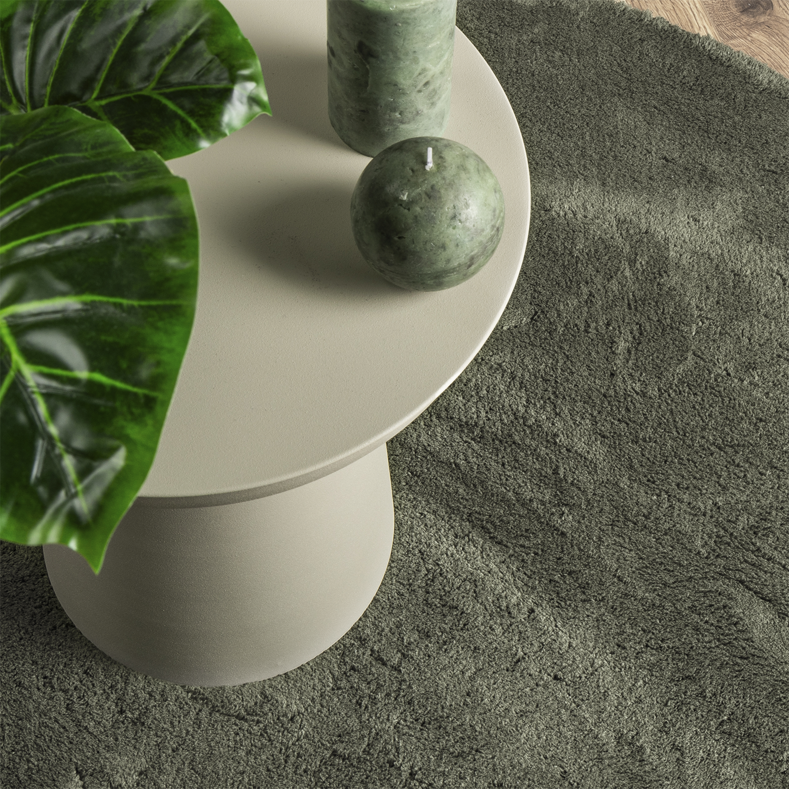 Tappeto "HUARTE" Verde Foresta 80x150 cm Ovale