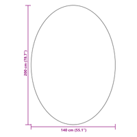 Tappeto "HUARTE" Nero 140x200 cm Ovale