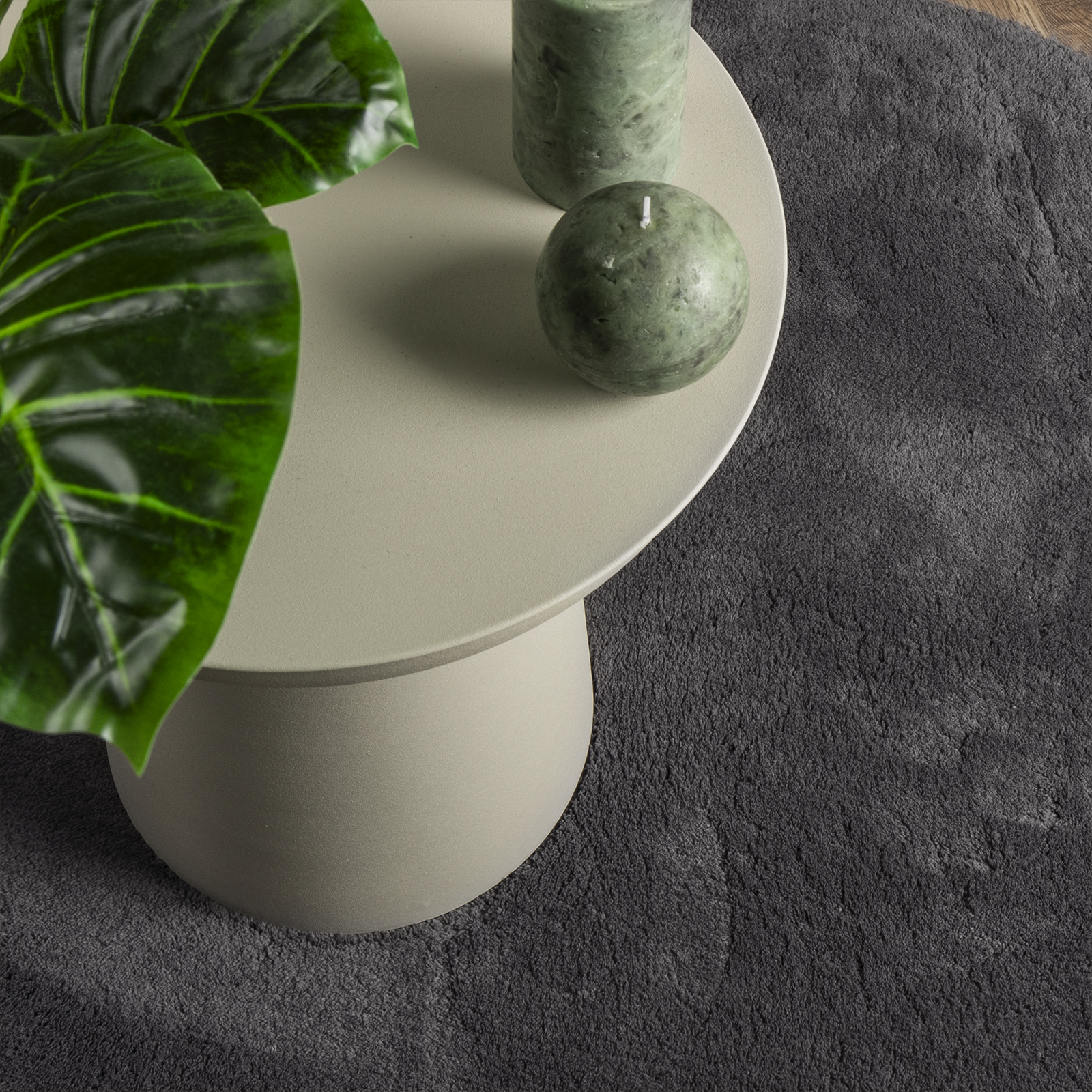 Tappeto "HUARTE" a pelo corto, morbido e lavabile antracite 140x200 cm