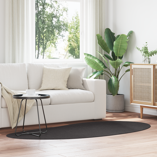 Tappeto Antracite 100x200 cm Poliestere Antiscivolo