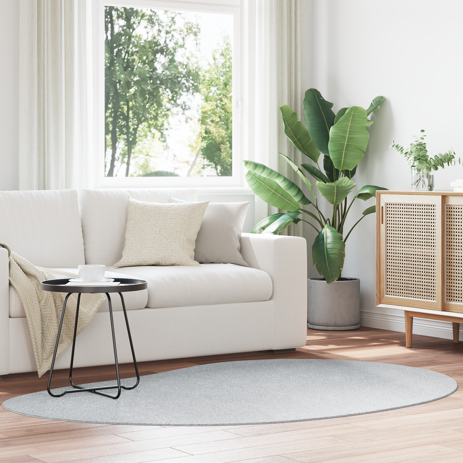 Tappeto Grigio 140x200 cm Polipropilene Antiscivolo