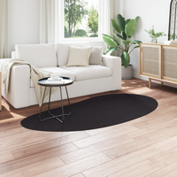 Tappeto Nero 100x200 cm Poliestere Antiscivolo