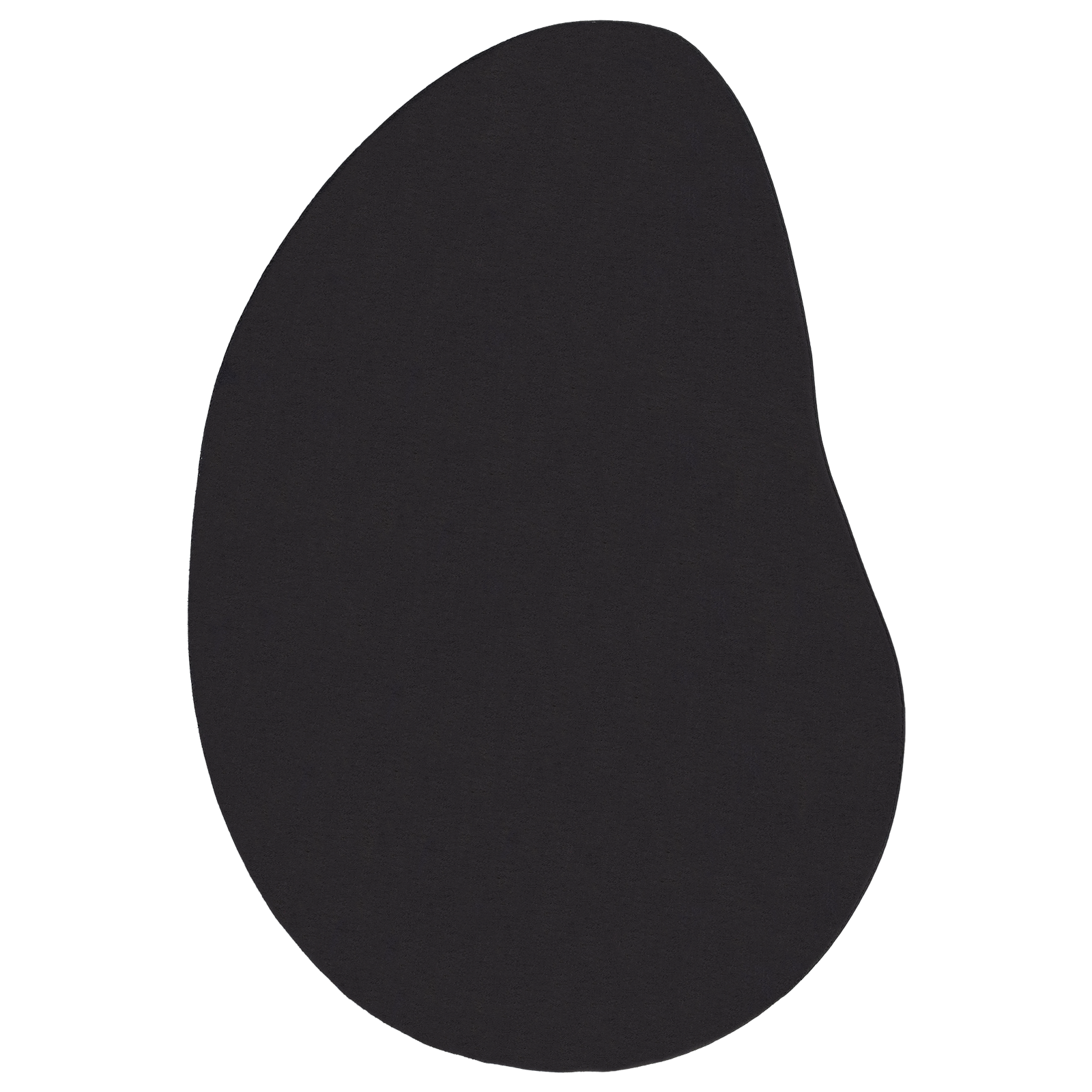 Tappeto Area Nero 120x170 cm Poliestere Antiscivolo