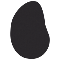 Tappeto Area Nero 120x170 cm Poliestere Antiscivolo