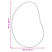 Tappeto Area Nero 120x170 cm Poliestere Antiscivolo