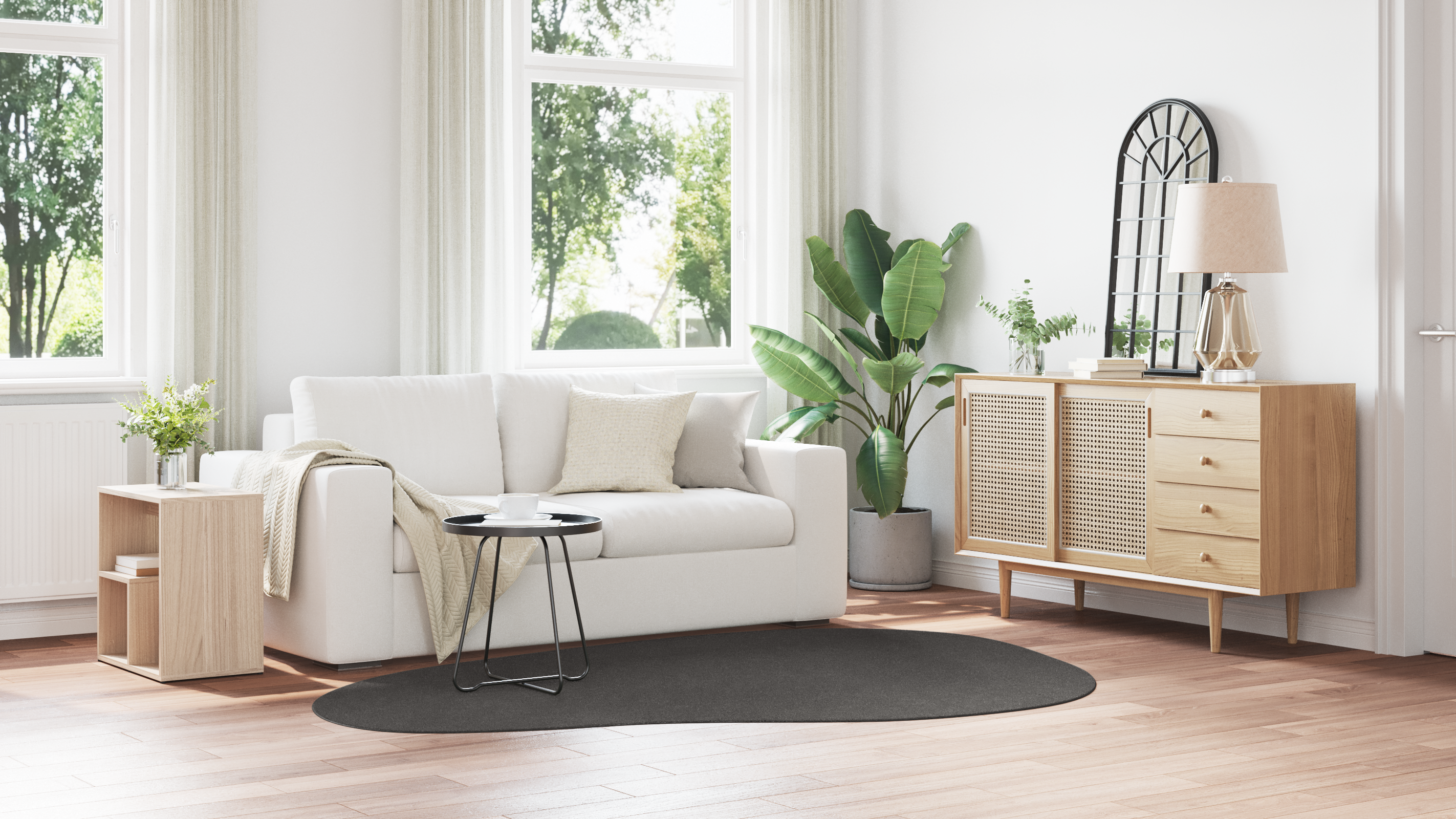 Tappeto "HUARTE" a Pelo Corto Morbido e Lavabile Antracite 160x230 cm