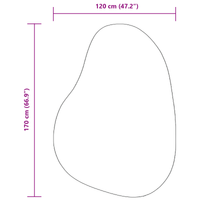 Tappeto 'HUARTE'morbido e lavabile grigio 120x170 cm