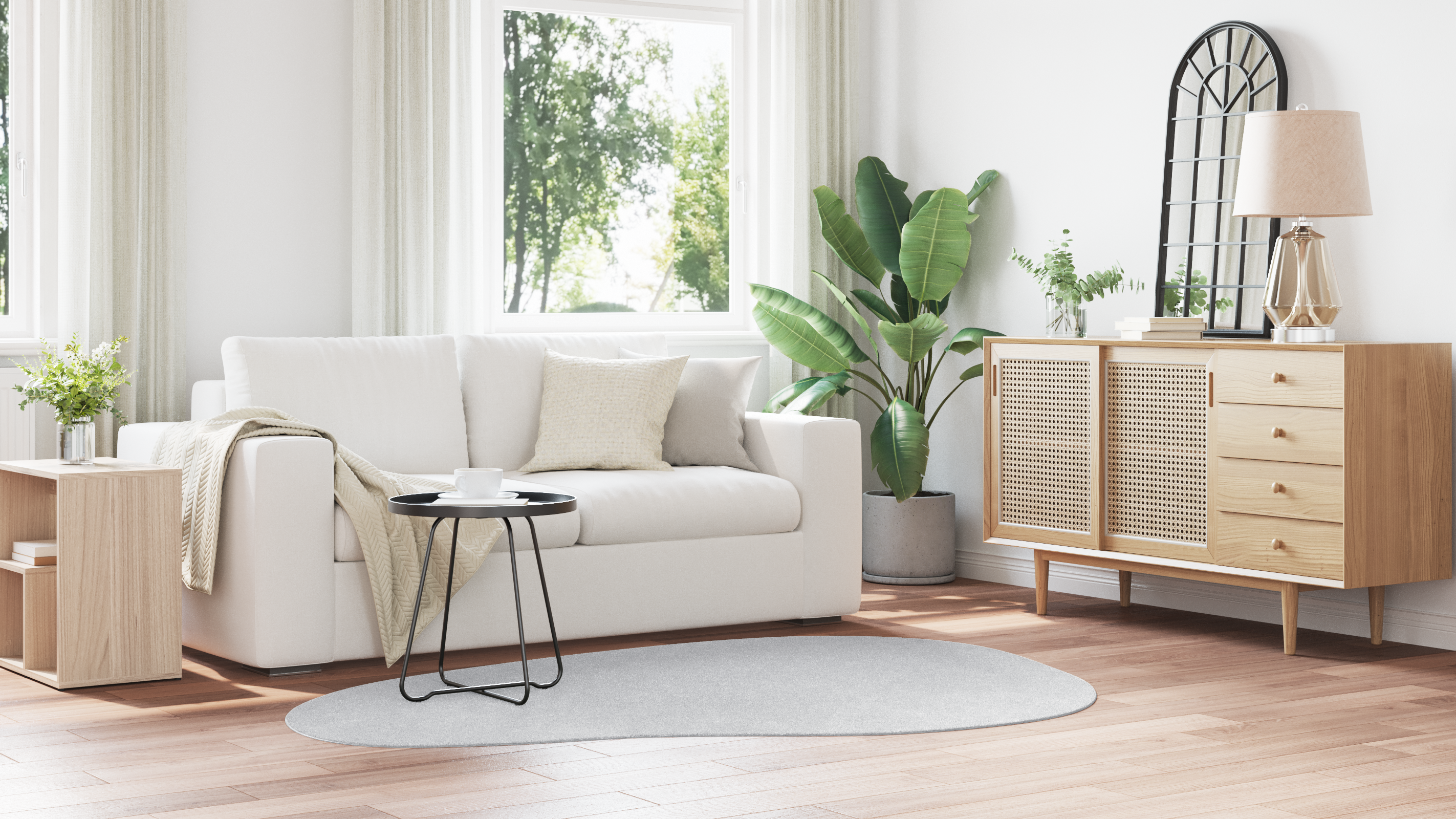 Tappeto "HUARTE" a pelo corto, morbido e lavabile grigio 140x200 cm