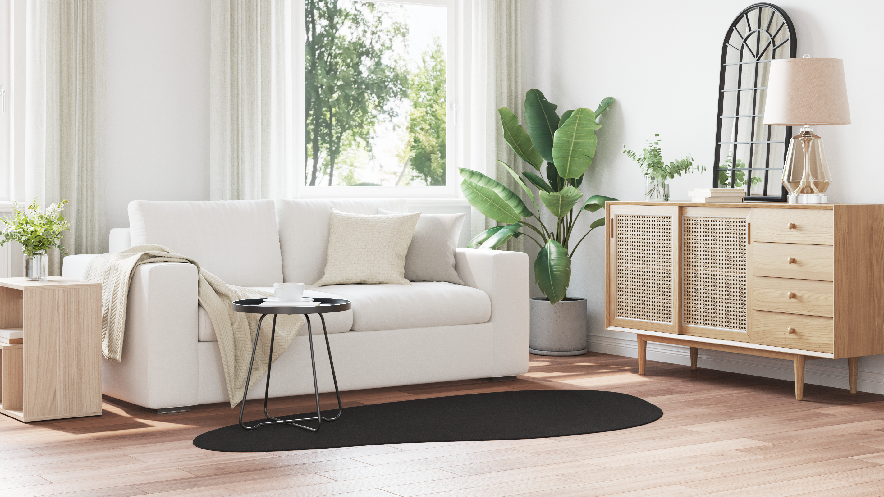 Tappeto "HUARTE" a pelo corto morbido e lavabile nero 100x200 cm