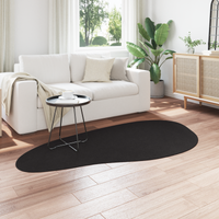 Tappeto "HUARTE" a pelo corto morbido e lavabile nero 100x200 cm