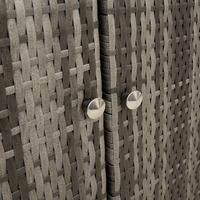 Armadio da Stoccaggio  Grigio 100x36x102 cm Rattan