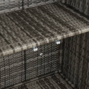 Armadio da Stoccaggio  Grigio 100x36x102 cm Rattan