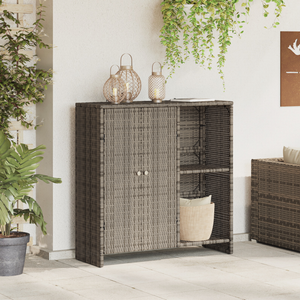 Armadio da Stoccaggio  Grigio 100x36x102 cm Rattan