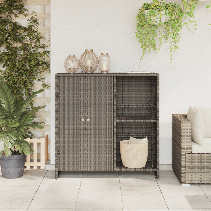Armadio da Stoccaggio  Grigio 100x36x102 cm Rattan
