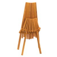 Sedie da Giardino Pieghevoli 2 pcs in Legno di Acacia