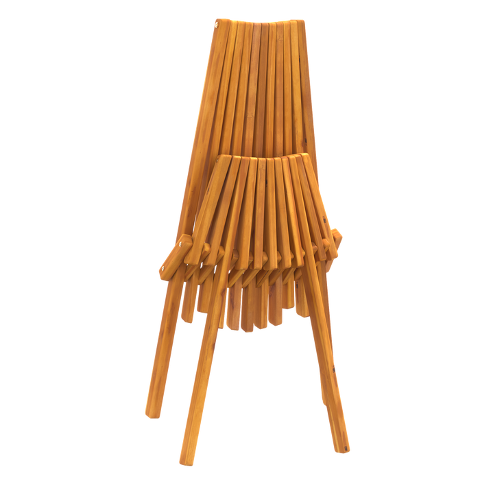 Sedie da Giardino Pieghevoli 2 pcs in Legno di Acacia