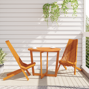 Sedie da Giardino Pieghevoli 2 pcs in Legno di Acacia