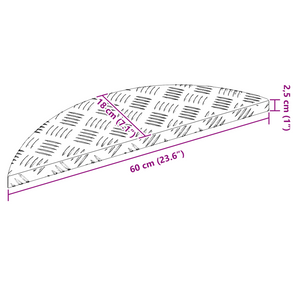 Gradini in alluminio 10 pezzi antiscivolo 60x18 cm
