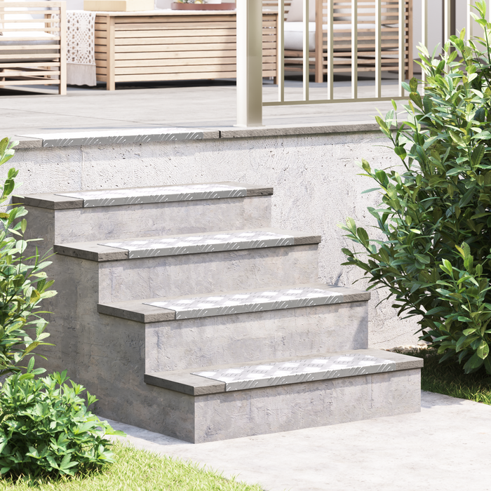 Gradini in Alluminio 5 pezzi Antiscivolo 60x18 cm