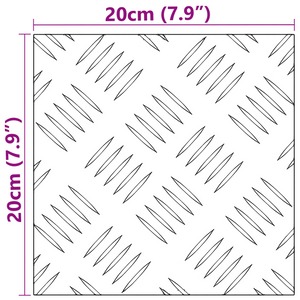Piastra in Alluminio 2 pcs Antiscivolo 20 x 20 cm