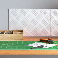 Pannelli in Alluminio Checker 2 pz Antiscivolo 30x20 cm