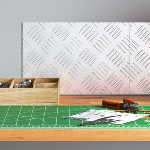 Pannelli in Alluminio Checker 2 pz Antiscivolo 30x20 cm